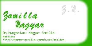 zomilla magyar business card